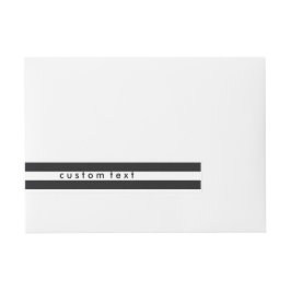Para Envelope Etiquetas Elegantes Pretas e Brancas Listradas ao