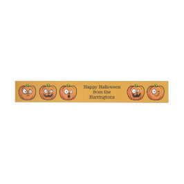 Para Envelope Halloween Pumpkins etiquetas de texto personalizad