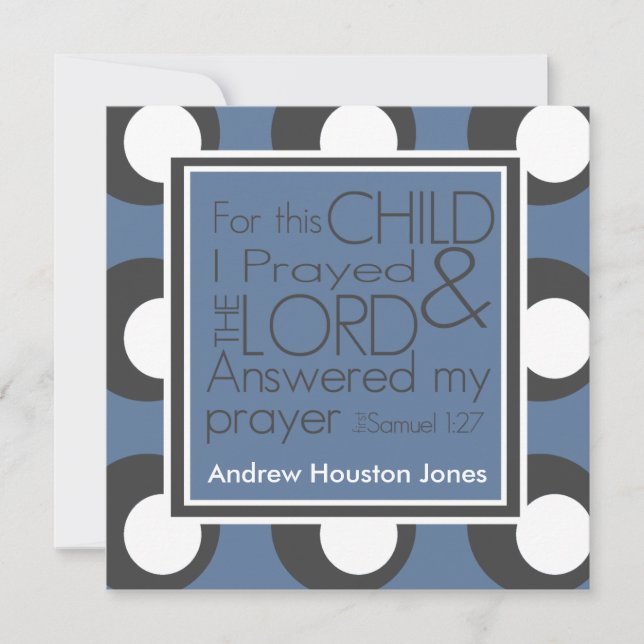 Para Esta Criança Eu Rezei O Anúncio De Nascimento (Frente)