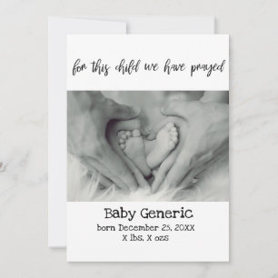 Para esta criança nós Prayed o anúncio do