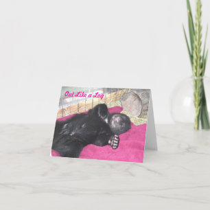 Para fora como um registro - cartão de nota