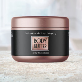 Para Garrafa D'água Rótulo Chic Preto, Dourado Rosa, Pote de Creme Cor