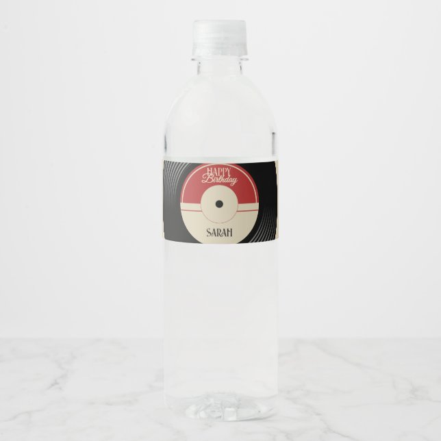 Para Garrafa D'água Rótulo de comida e bebida de vinil personalizado (Frente)
