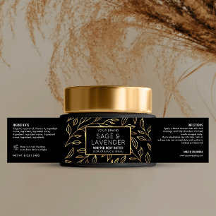 Para Garrafa D'água Rótulo de Encerramento de Jar Cosmético Preto e Do