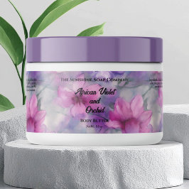 Para Garrafa D'água Rótulo de Jar Cosmético das Flores Rosa e Roxo