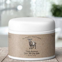 Rótulo de Jar de Cosméticos de Leite de Goat