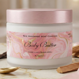 Para Garrafa D'água Rótulo de Pote de Cosméticos Rosa Delicado & Doura