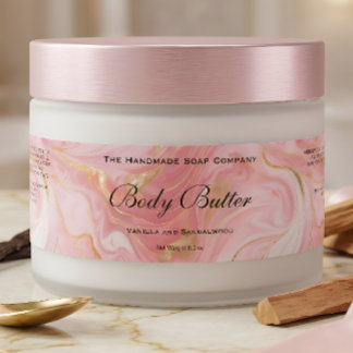 Para Garrafa D'água Rótulo de Pote de Cosméticos Rosa Delicado & Doura