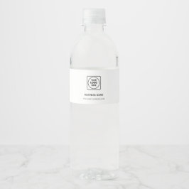 Para Garrafa D'água Rótulo de promoção empresarial com logotipo bege