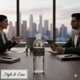 Para Garrafa D'água Rótulo de texto personalizado em duas linhas 21cmx