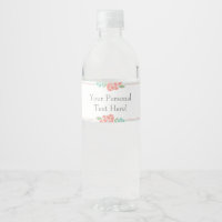 Rótulo do Frasco de Água Floral Chá de fraldas Cor