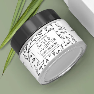 Para Garrafa D'água Rótulo Mínimo de Invólucro Floral Cosmético de Jar