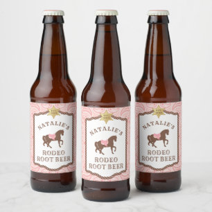 Para Garrafa De Cerveja Partido Cowgirl   Rótulo do frasco da raiz