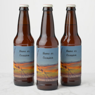 Para Garrafa De Cerveja Rótulo da Beer Sunset Beach