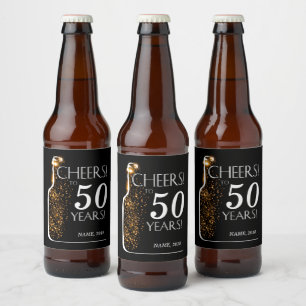 Para Garrafa De Cerveja RÓTULO DO VINHO - aplaude 50 anos!