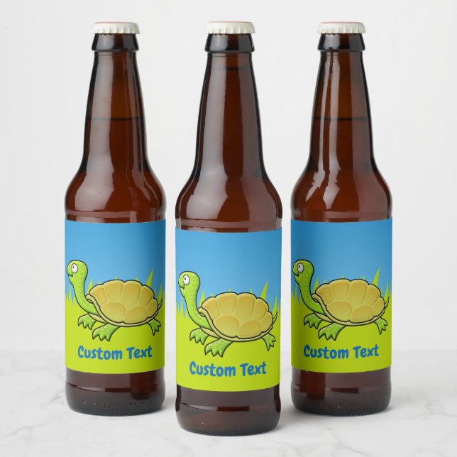 Para Garrafa De Cerveja Rótulo do Vinho da Tartaruga Cartoon (Garrafas)