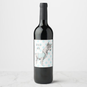 Para Garrafa De Vinho Rótulo do frasco do Alpaca Wine (ou champanhe)