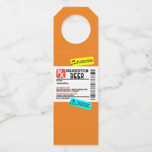 Para Garrafa Etiqueta de Aviso de Cerveja com Prescrição Engraç