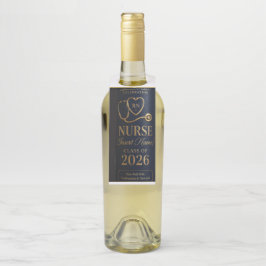 Para Garrafa Etiqueta de Vinho Coração de Enfermeira | Formatur