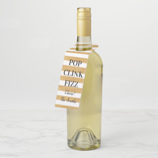 Para Garrafa Pop Clink Fizz - Etiqueta de Vinho Personalizado