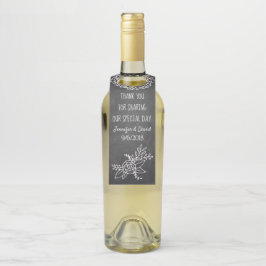 Para Garrafa Tipografia Do Chalkboard Vinho Etiqueta De Favor
