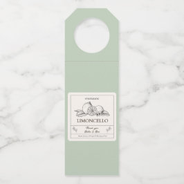 Para Garrafa Verde Menta | Etiqueta de Favor Limoncello