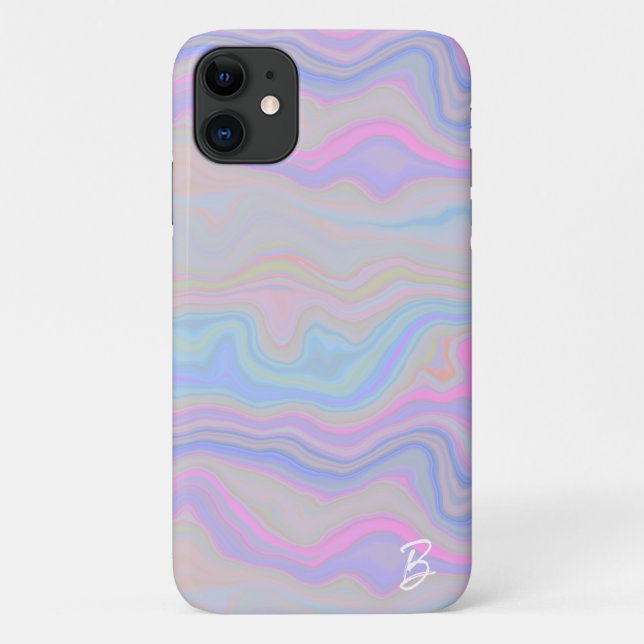 Para iPhone 11 Abstrato Agate Capa de telefone personalizada (Verso)