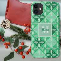 Argyle com ovais na Capa de telefone de Ombre Verd
