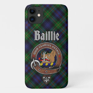 Para iPhone 11 Baillie Clan Crachá & Capa de telefone Tartan