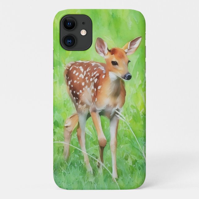 Para iPhone 11 Bela Capa de telefone De Arte Animal Selvagem (Verso)