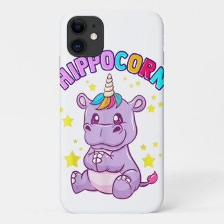 Para iPhone 11 Bonita Capa de telefone de Cartoon Hippo Engraçado