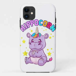 Para iPhone 11 Bonita Capa de telefone de Cartoon Hippo Engraçado