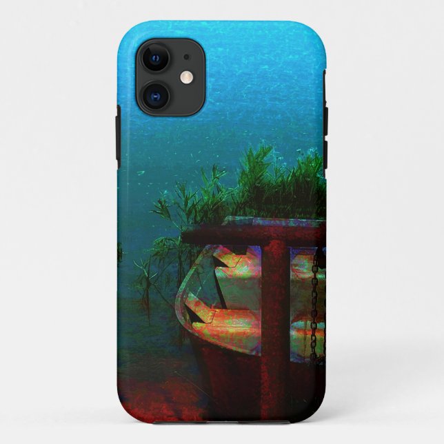 Para iPhone 11 Capa de barco enferrujado (Verso)