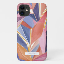Capa de telefone abstrata personalizada em aquarel