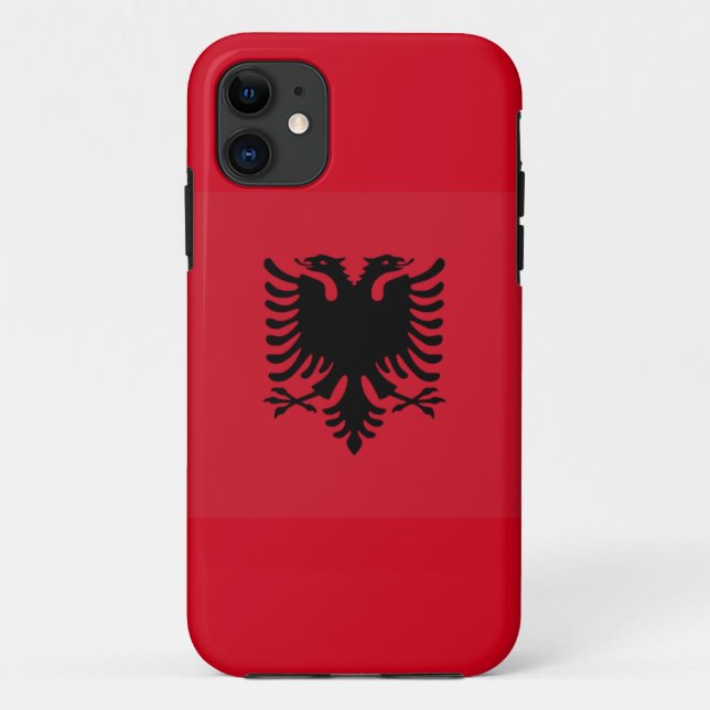 Para iPhone 11 Capa de telefone albanesa da bandeira (Verso)