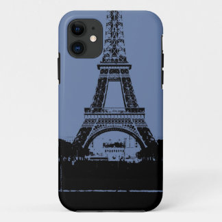 Para iPhone 11 Capa de telefone azul da torre Eiffel