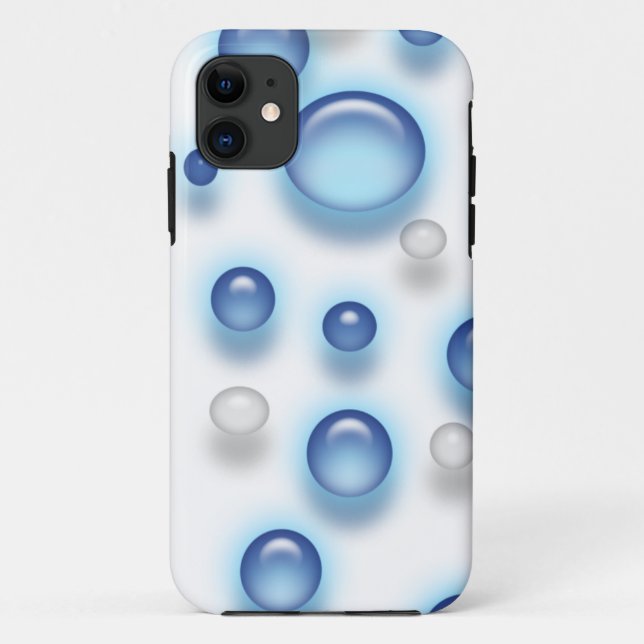 Para iPhone 11 Capa de telefone - Bolhas Azuis (Verso)