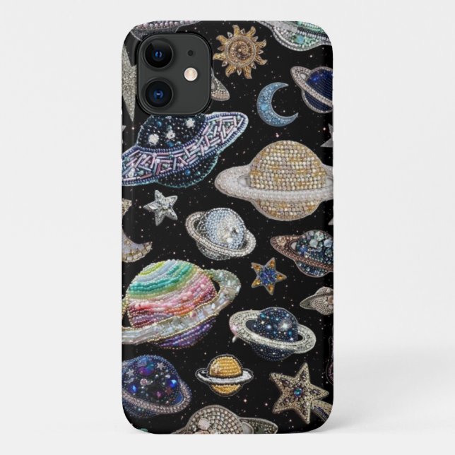 Para iPhone 11 Capa de telefone Celestial Jewels Galaxy (Verso)