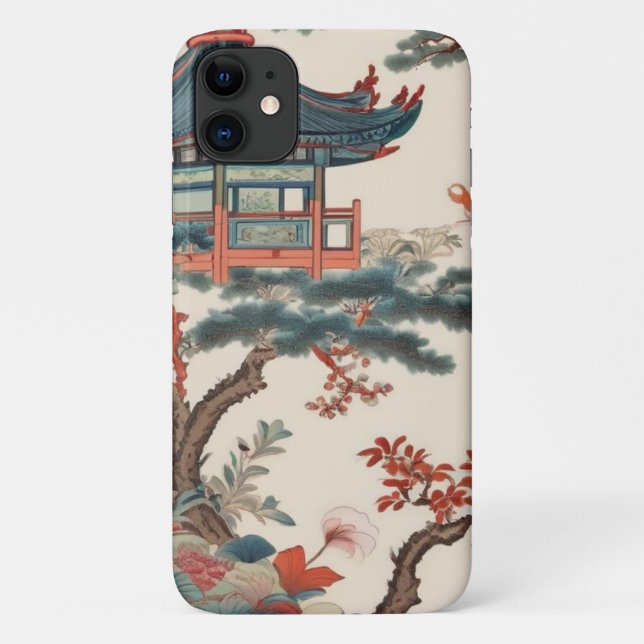 Para iPhone 11 Capa de telefone Chinoiserie (Verso)