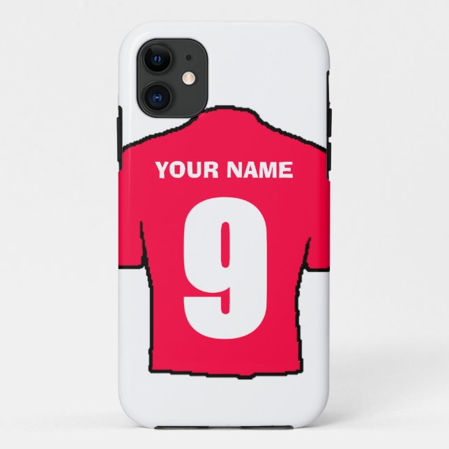 Para iPhone 11 Capa de telefone com o Club Colors! - Camisa Verme (Verso)