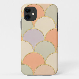 Para iPhone 11 Capa de Telefone com Padrão de Concha Pastel