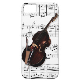 Para iPhone 11 Capa de telefone. Contrabaixo & partitura. Cor da