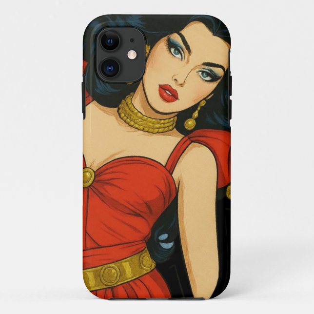 Para iPhone 11 Capa de telefone da Rainha Nefertiti egípcia (Verso)