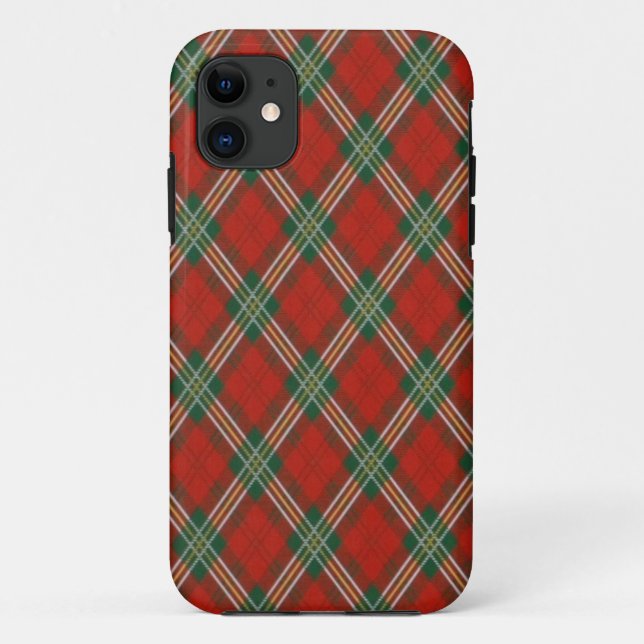 Para iPhone 11 Capa de telefone da Xadrez vermelha (Verso)