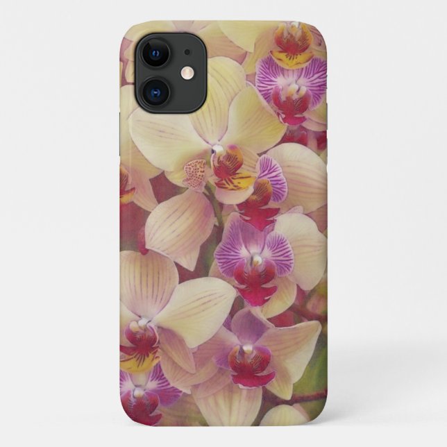 Para iPhone 11 Capa de telefone de Arte de Flor Orquídea bonito (Verso)