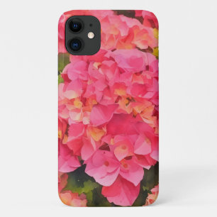 Para iPhone 11 Capa de telefone de Arte Floral Rosa Hidrangea Flo