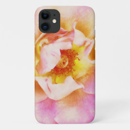 Para iPhone 11 Capa de telefone de Arte Rosa Dourada e Bonita