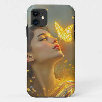 Para iPhone 11 Capa de telefone de beleza da borboleta elegante