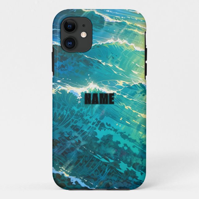 Para iPhone 11 Capa de telefone de brisa do oceano (Verso)