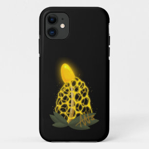 Para iPhone 11 Capa de telefone de cogumelo amarelo brilhante
